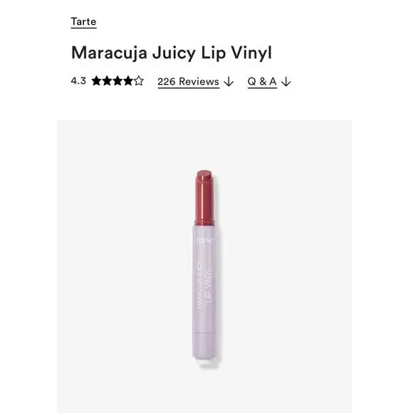 NIB - Tarte Maracuja Juicy Lip Vinyl - Hibuscus - Picture 1 of 4